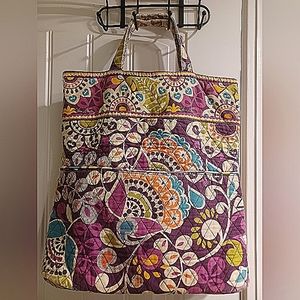 Vera Bradley fabric quilted small tote/purse in Plum Crazy